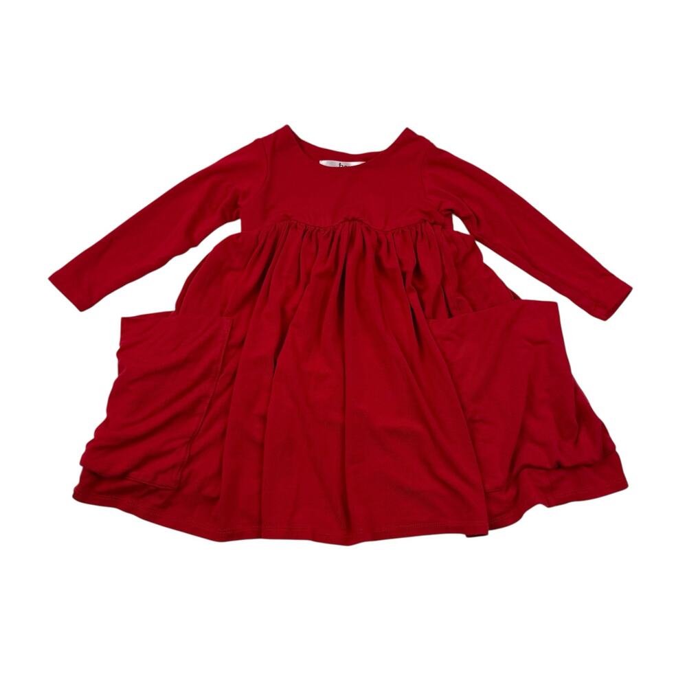 Remie Girl Red Modal Pocket Dress